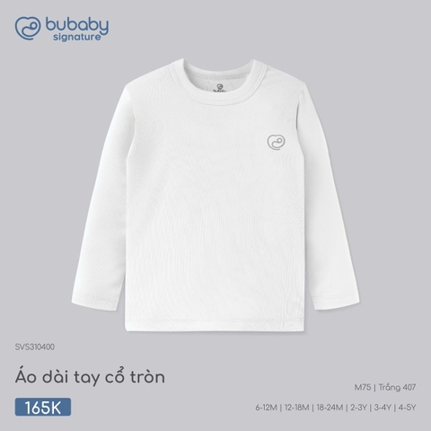 BU - Áo dài tay cổ tròn - SVS310400 - Trắng 407 - 6-12M - SS26.T7B