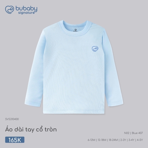 BU - Áo dài tay cổ tròn - SVS310400 - Blue 407 - 6-12M - SS26.T7B