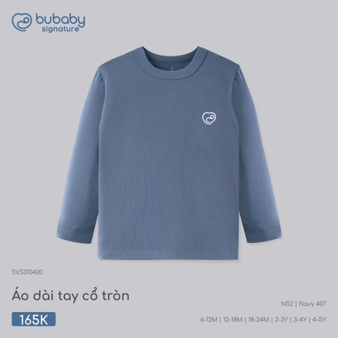 BU - Áo dài tay cổ tròn - SVS310400 - Navy 407 - 4-5Y - SS26.T7B