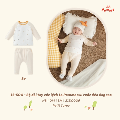 LP - Bộ dài tay cúc lệch La Pomme vui rước đèn ông sao - Be - 3-6M - SS26.T8A