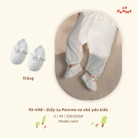 LP - Giầy La Pomme nơ nhỏ yêu kiều - Trắng - S - SS26.T8A