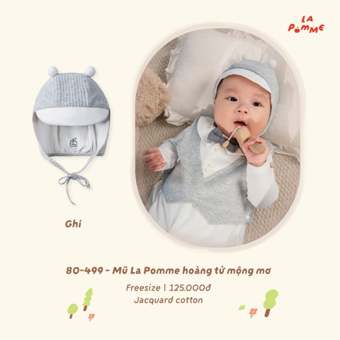 LP - Mũ La Pomme hoàng tử mộng mơ - Ghi - FS - SS26.T8A