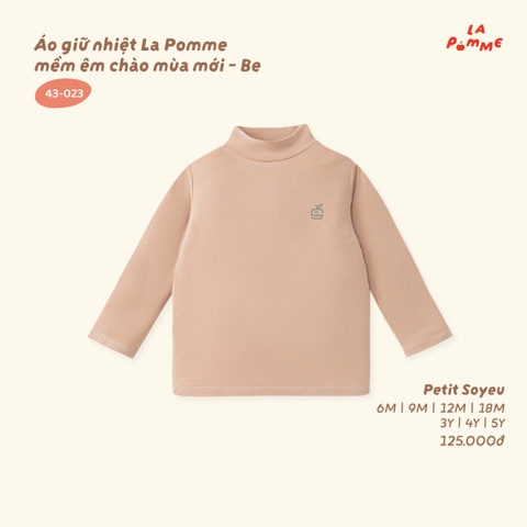 LP - Áo giữ nhiệt La Pomme mềm êm chào mùa mới - Be - 4-5Y - SS26.T8A
