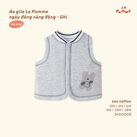LP - Áo gile La Pomme ngày đông năng động - Ghi - 18-24M - SS26.T8A