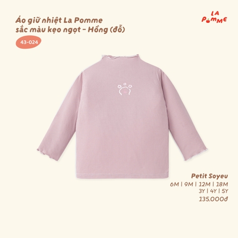 LP - Áo giữ nhiệt La Pomme sắc màu kẹo ngọt - Hồng (Đỗ) - 3-4Y - SS26.T8A