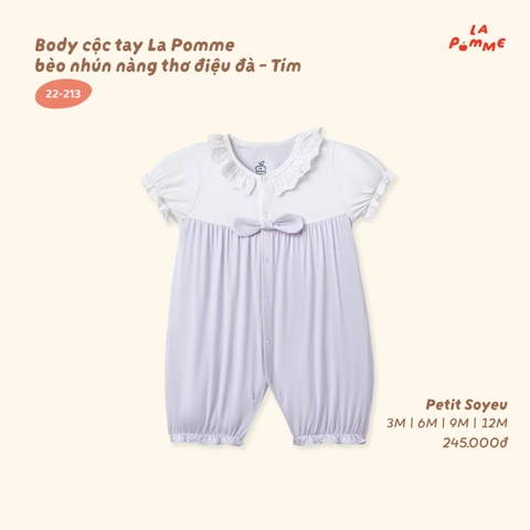 LP - Body cộc tay La Pomme bèo nhún nàng thơ điệu đà - Tím - 12-18M - SS26.T8A