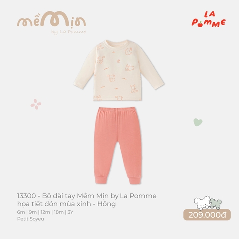 LP - Bộ dài tay Mềm Mịn by La Pomme họa tiết đón mùa xinh - Hồng - 2-3Y - SS26.T8A