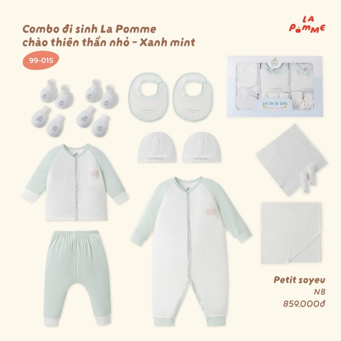 LP - Combo đi sinh La Pomme chào thiên thần nhỏ - Xanh mint - Newborn - SS26.T8A