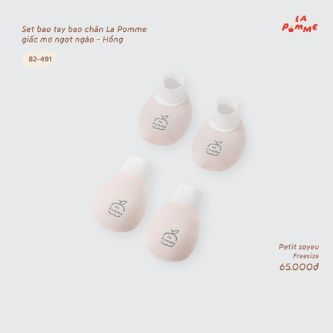 LP - Set bao tay bao chân La Pomme giấc mơ ngọt ngào - Hồng - FS - SS26.T8B