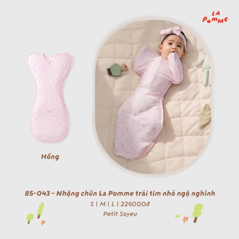 LP - Nhộng chũn La Pomme trái tim nhỏ ngộ nghĩnh - Hồng - M - SS26.T8B