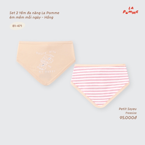 LP - Set 2 Yếm đa năng La Pomme êm mềm mỗi ngày - Hồng - FS - SS26.T8B