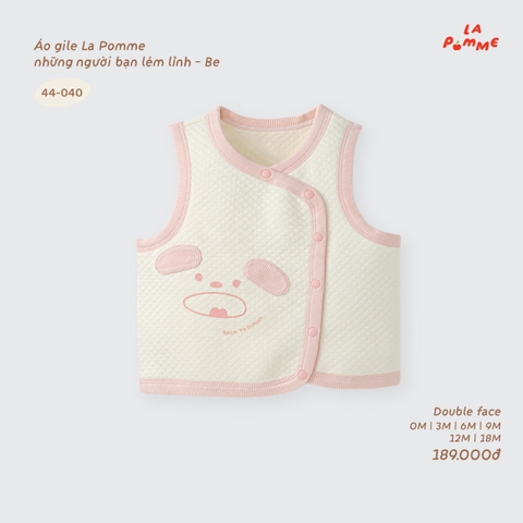 LP - Áo gile La Pomme những người bạn lém lỉnh - Be - 3-6M -SS26.T9A