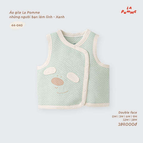 LP - Áo gile La Pomme những người bạn lém lỉnh - Xanh - 18-24M -SS26.T9A