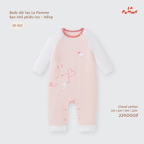 LP - Body dài tay La Pomme bạn nhỏ phiêu lưu - Hồng - 12-18M -SS26.T9A