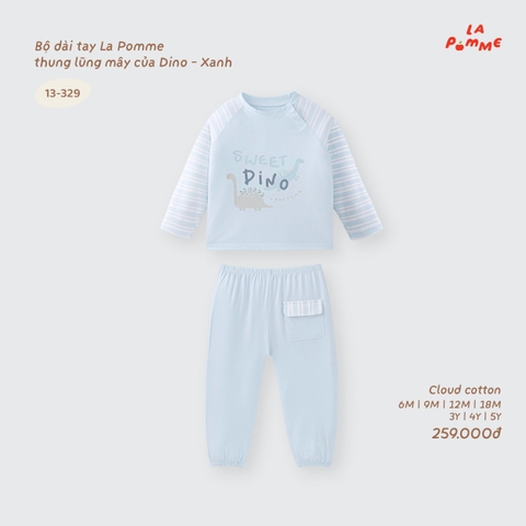 LP - Bộ dài tay La Pomme thung lũng mây của Dino - Xanh - 4-5Y -SS26.T9A