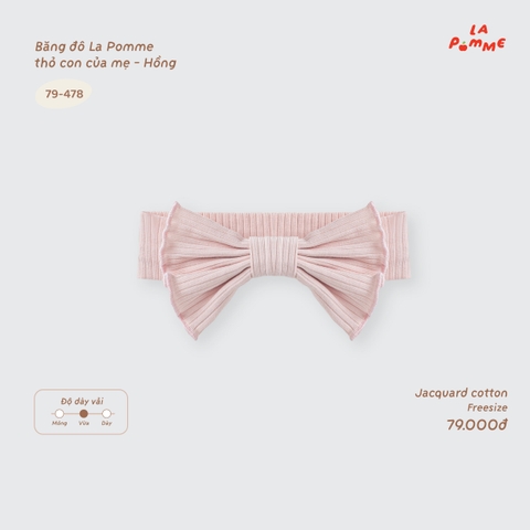 LP - Băng đô La Pomme thỏ con của mẹ - Hồng - FS -SS26.T9A