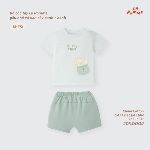 LP - Bộ cộc tay La Pomme gấu nhỏ và bạn cây xanh - Xanh - 12-18M -SS26.T9A