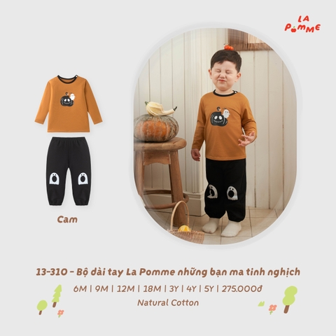 LP - Bộ dài tay La Pomme những bạn ma tinh nghịch - Cam - 3-4Y - SS26.T9B