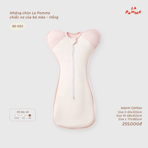LP - Nhộng chũn La Pomme chiếc nơ của bé mèo - Hồng - M - SS26.T9B