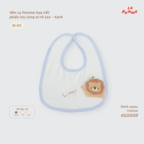 LP - Yếm La Pomme họa tiết phiêu lưu cùng sư tử Leo - Xanh - FS - SS26.T9B