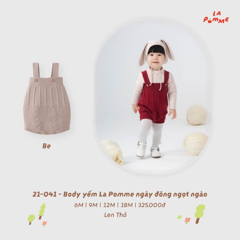 LP - Body yếm La Pomme ngày đông ngọt ngào - Be - 12-18M - SS26.T9B