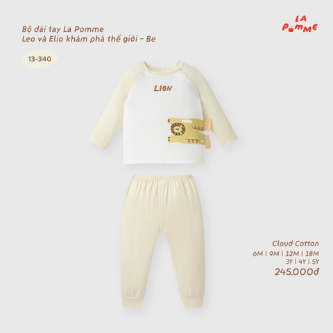 LP - Bộ dài tay La Pomme Leo và Elio khám phá thế giới - Be - 3-4Y - SS26.T9B