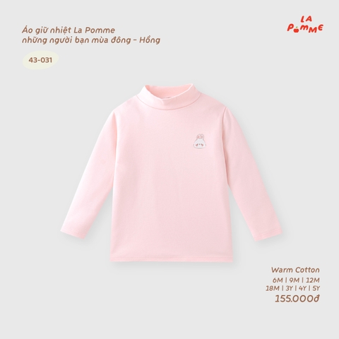 LP - Áo giữ nhiệt La Pomme những người bạn mùa đông - Hồng - 2-3Y - SS26.T9B