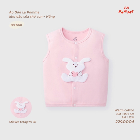 LP - Áo Gile La Pomme kho báu của thỏ con - Hồng - 9-12M - SS26.T9B
