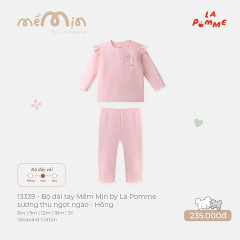 LP - Bộ dài tay Mềm Mịn by La Pomme sương thu ngọt ngào - Hồng - 18-24M - SS26.T10A