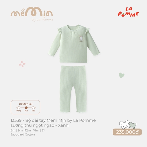 LP - Bộ dài tay Mềm Mịn by La Pomme sương thu ngọt ngào - Xanh - 9-12M - SS26.T10A