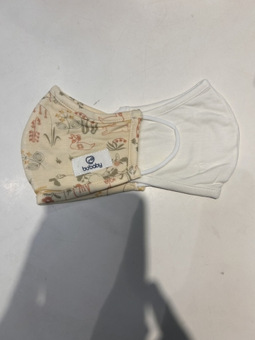 BU - Khẩu trang Bambus - ABB030000 - Kem in họa tiết vườn nhà + Trắng - FS - SS25.BP