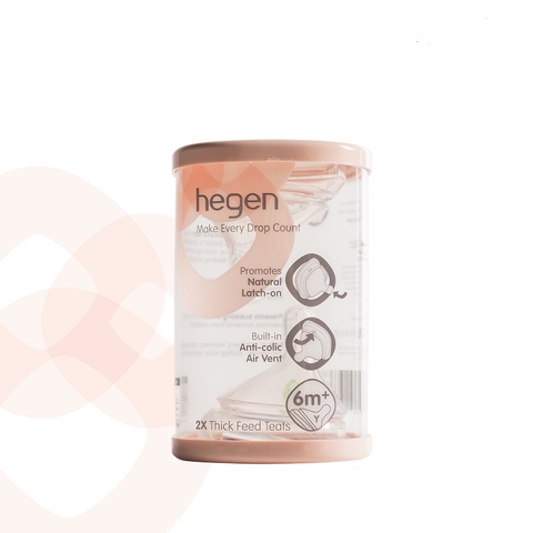 HEGEN - Bộ 2 núm ti Hegen size L dành cho bé trên 6 tháng tuổi (Sét 2 Ty)