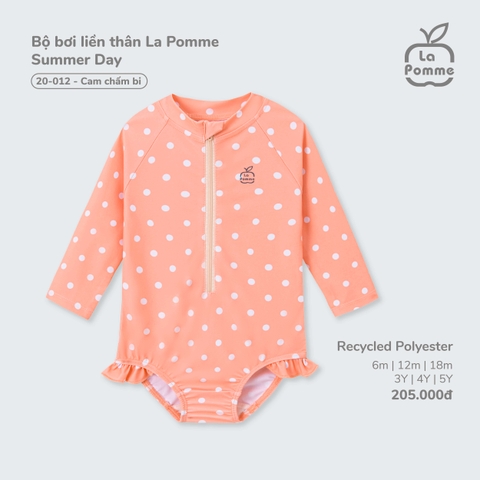 LP - Bộ bơi liền thân La Pomme Summer Day - Cam - 3-4Y - SS25.T4A