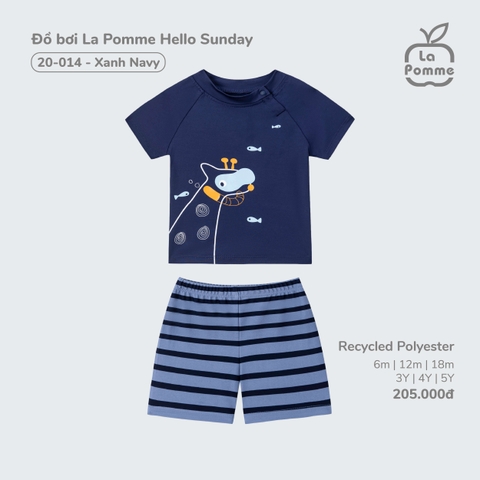 LP - Đồ bơi La Pomme Hello Sunday - Xanh than - 6-9M - SS25.T4A
