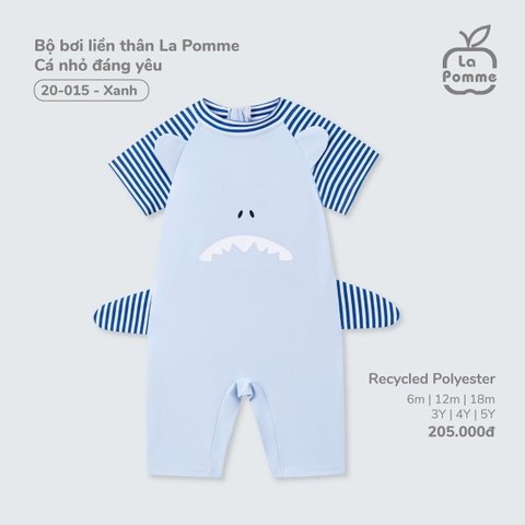 LP - Bộ bơi liền thân La Pomme Cá nhỏ đáng yêu - Xanh - 6-9M - SS25.T4A