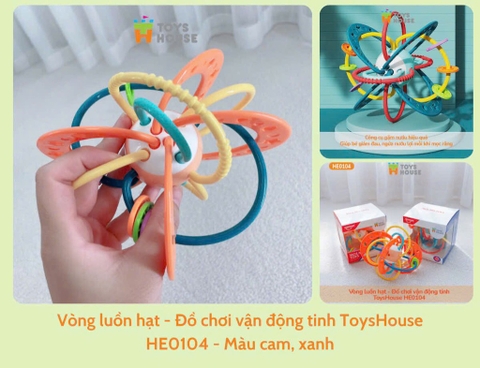 BY - Vòng luồn hạt - Đồ chơi vận động tinh ToysHouse HE0104 - Màu cam