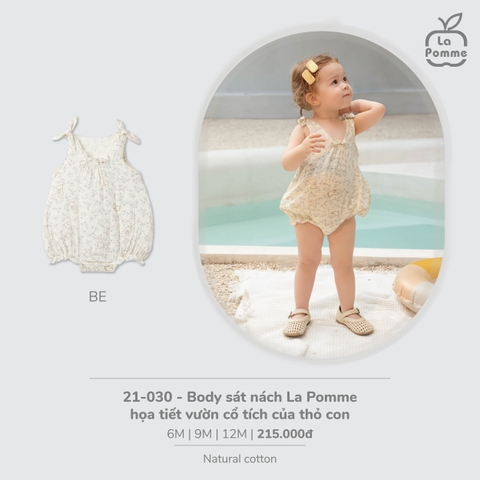 LP G20 - Body sát nách La Pomme họa tiết vườn cổ tích của thỏ con - Be - 6-9M - SS26.T4A