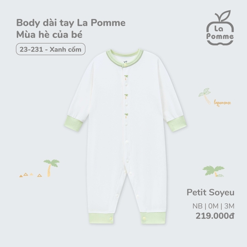 LP T10 - Body dài tay La Pomme Mùa hè của bé - Xanh - 0-3M - SS25.T4A