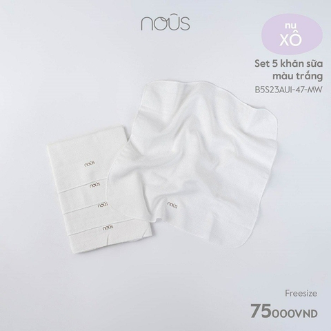 NOUS - Set 5 khăn sữa trắng - . - FS