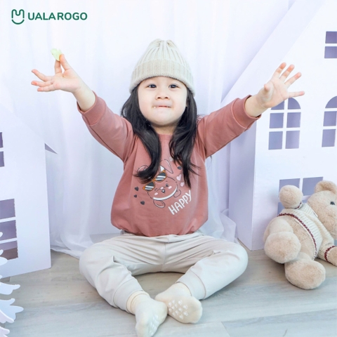 UR - Bộ Quần Áo Nỉ Dài Tay Cho Bé UR 3813 - Hồng Đậm - SS25.T4A