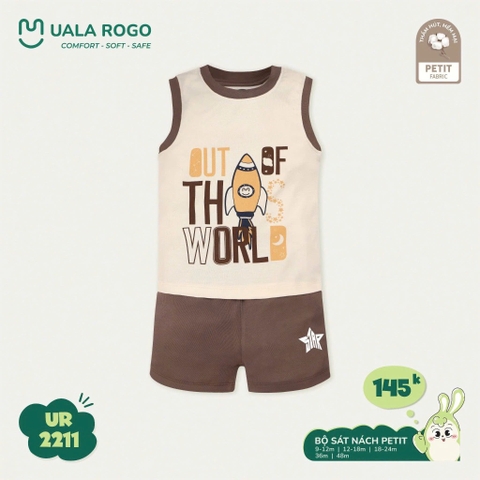 UR - Bộ Cộc Sát Nách Cho Bé UR 2211 - Nâu - SS25.T4A - Nâu - 9-12M