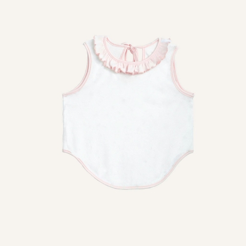 BU - Áo yếm bèo cổ bé gái - ACT7033BG - Trắng - FS - SS25.T12C