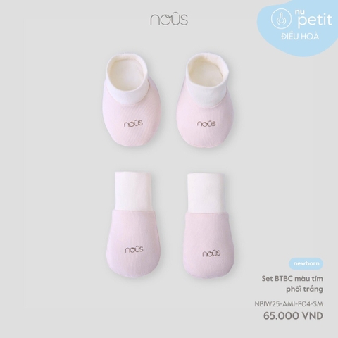 NOUS - Set BTBC màu tím phối trắng -SS25.T9A