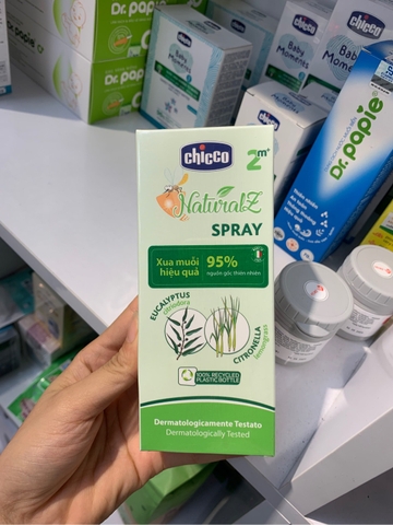 CHICCO - Xịt bảo vệ da chiết xuất tinh dầu tự nhiên - xịt muỗi Chicco 10l