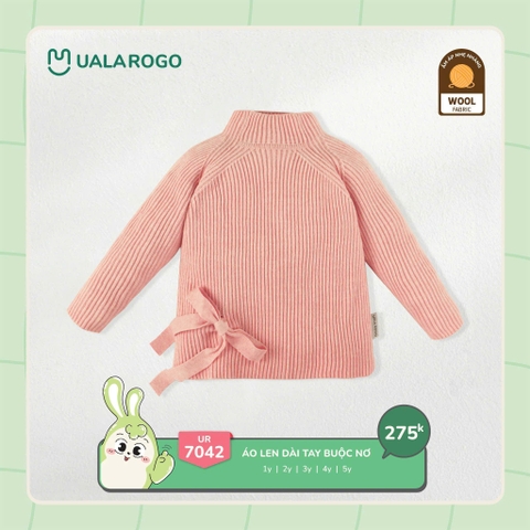 UR - Áo Len Dài Tay Buộc Nơ UR 7042 - Hồng Đậm - SS25.T4A