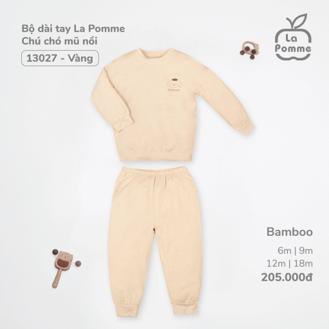 LP - Bộ dài tay La Pomme Chú chó mũ nồi - 6M Vàng
