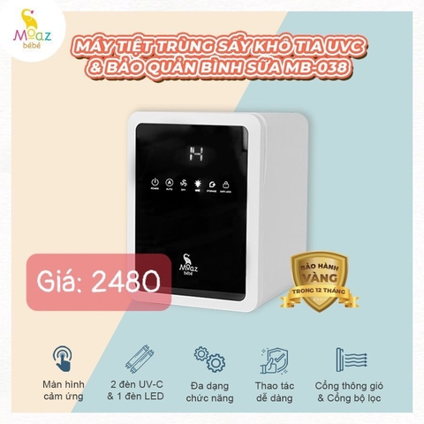 Moaz - Máy tiệt trùng sấy khô tia UVC và bảo quản bình sữa MoazBeBe MB038