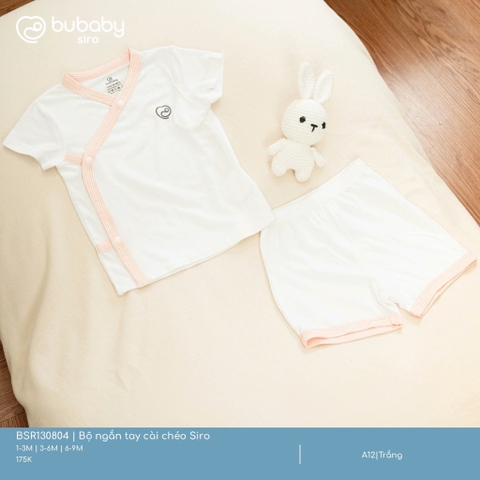 BU - Bộ ngắn tay cài chéo Siro - Trắng - SS25.T1A