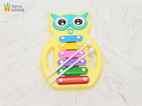 BY - Đàn gõ Xylophone hình cú mèo đáng yêu ToysHouse C601-2, màu vàng
