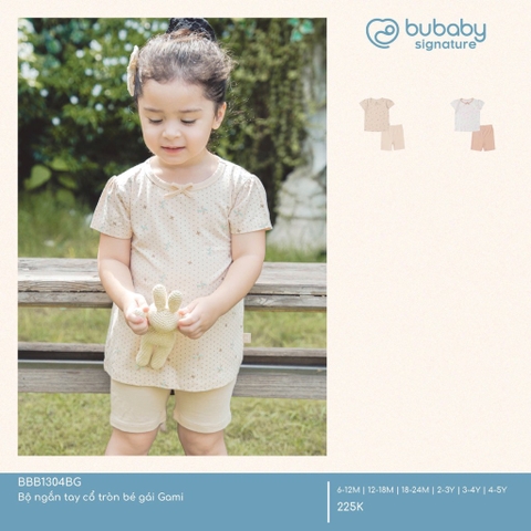 BU - Bộ ngắn tay cổ tròn bé gái Gami - Be in chong chóng - be - SS25.T1A